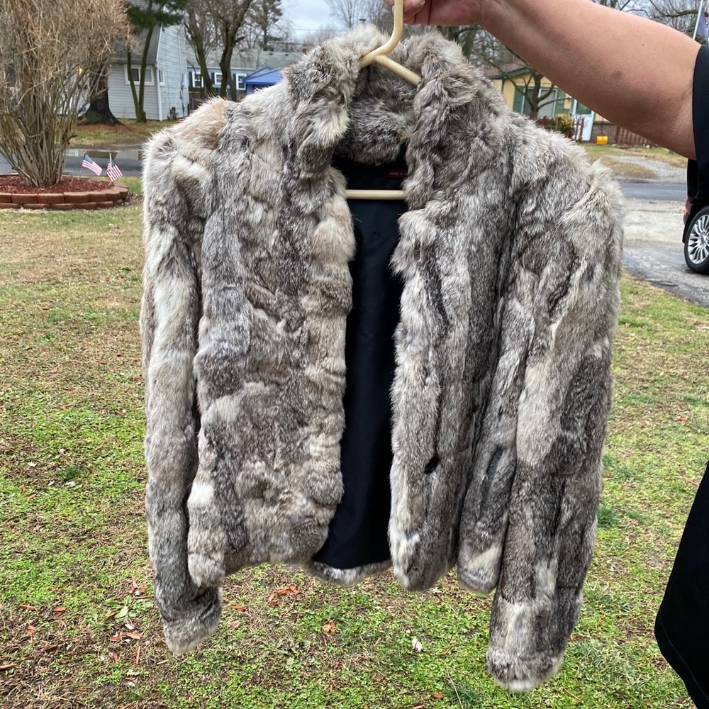 100 Real Rabbit Fur Coat Gem